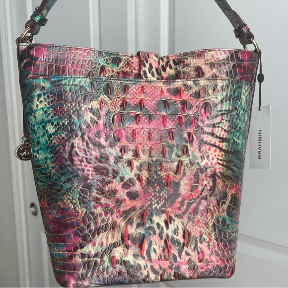 Brahmin Shira Bucket Bag Shapeshifter Melbourne Leather - Picture 6 of 8